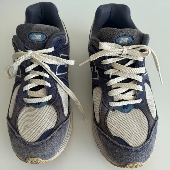 New Balance 2002R Shoes Men 9.5 Suede Blue Tan Distressed Chunky Sneaker M2002RG main image 6